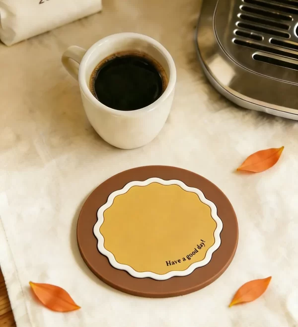 Bulk Custom High-Quality Personalized Minimalist Soft Silicone Heat-Resistant Drink Coasters