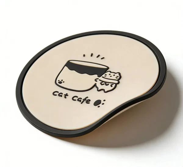 Bulk Custom Stylish Cute Cat Silicone Coaster High Quality for Coffee Bar