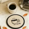 Bulk Custom Stylish Cute Cat Silicone Coaster High Quality for Coffee Bar