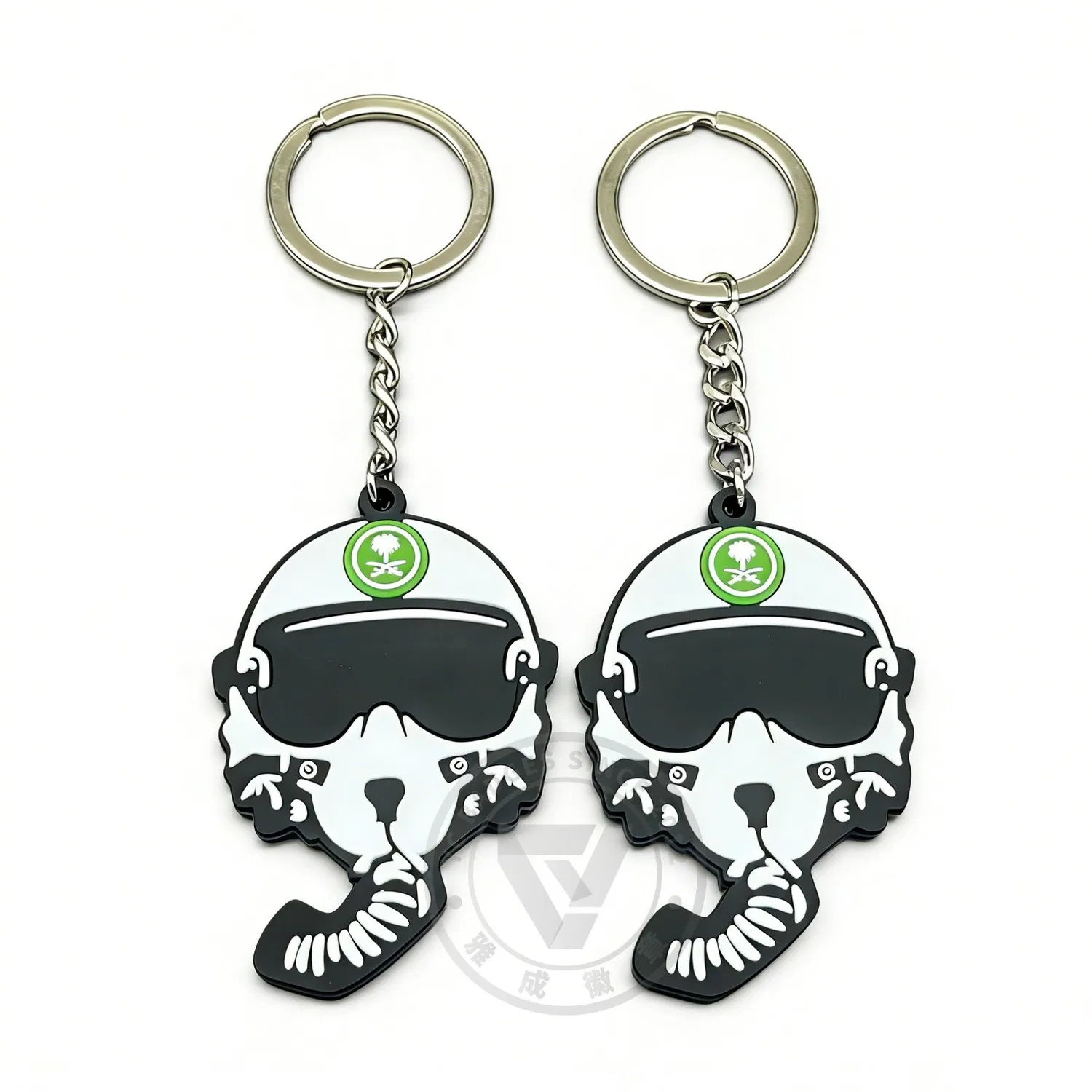 Custom Eco-Friendly PVC Skull Biker Keychain for Keys & Accessorie