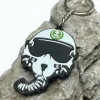 Custom Eco-Friendly PVC Skull Biker Keychain for Keys & Accessorie