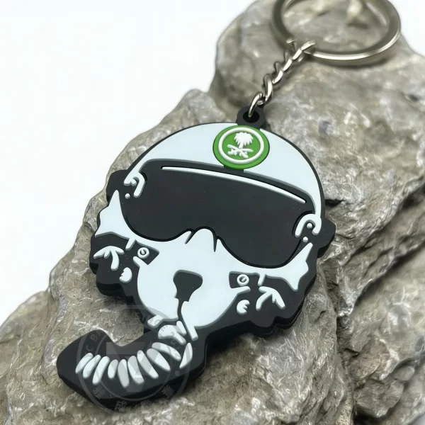 Custom Eco-Friendly PVC Skull Biker Keychain for Keys & Accessorie