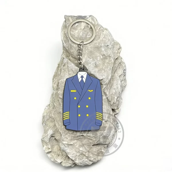 OEM Pilot Jacket Keychain Personalized Eco-Friendly Silicone