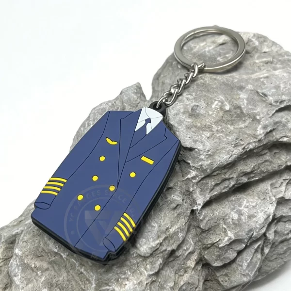 OEM Pilot Jacket Keychain Personalized Eco-Friendly Silicone