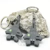 Eco-Friendly Fighter Jet Keychain Custom PVC Accessory for Aviation Souvenirs