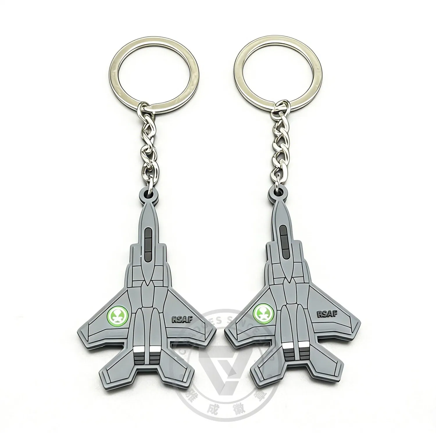 Eco-Friendly Fighter Jet Keychain Custom PVC Accessory for Aviation Souvenirs