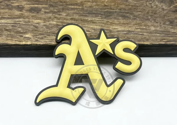 PVC Rubber Helmet Sticker Eco-Friendly for Custom Sports Team Logos