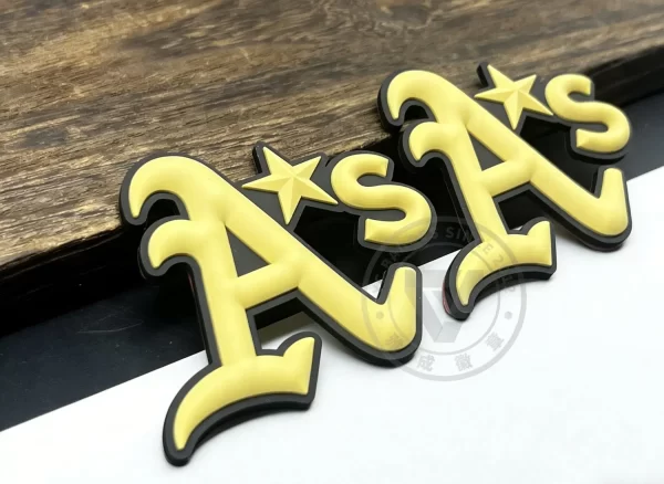 PVC Rubber Helmet Sticker Eco-Friendly for Custom Sports Team Logos