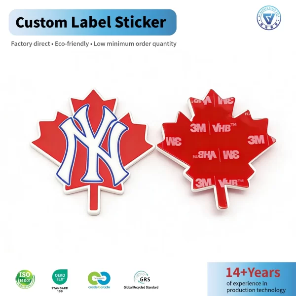 Custom Soft Rubber Stickers for Outdoor Gear PVC Label Sticker