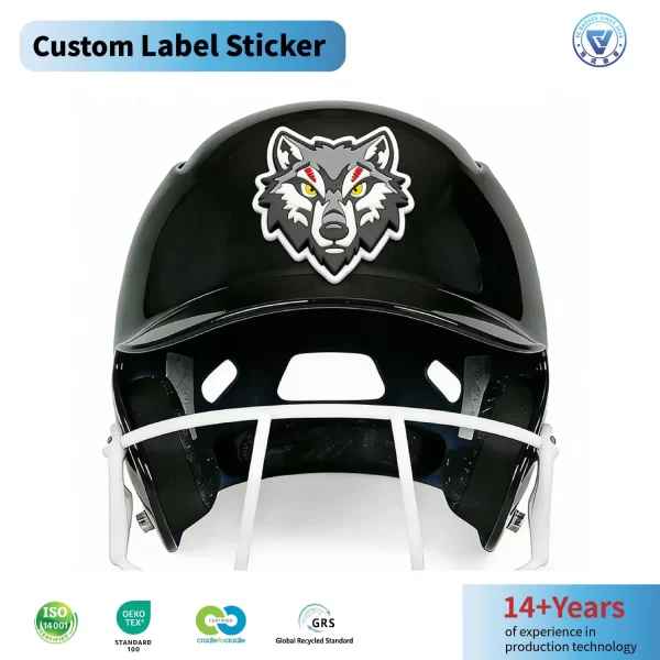Custom Animal Logo Rubber Sticker High-Quality PVC Label Design for Corporate Promotions
