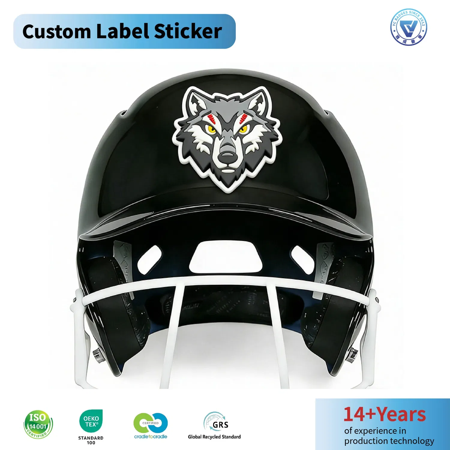 Custom Animal Logo Rubber Sticker High-Quality PVC Label Design for Corporate Promotions