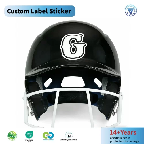 Factory Custom PVC Sticker Helmet Waterproof Strong Letter Logo for Team Symbol