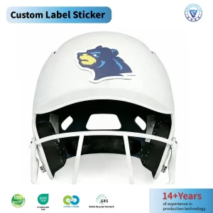 3D PVC Bumper Decals Custom Design PVC Patch Stickers for Baseball Helmet