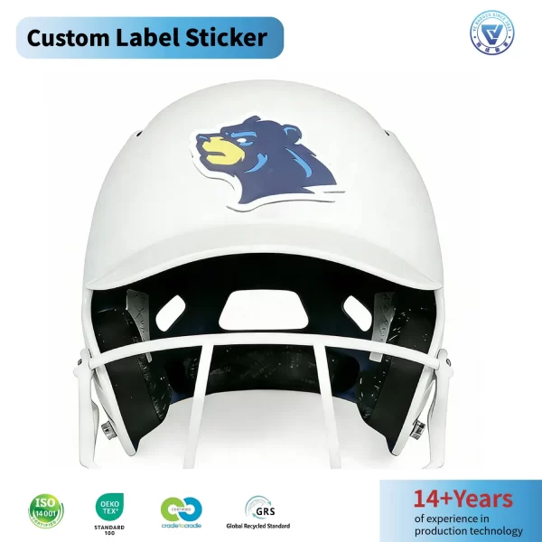 3D PVC Bumper Decals Custom Design PVC Patch Stickers for Baseball Helmet 3D PVC Bumper Decals Custom Design PVC Patch Stickers for Baseball Helmet