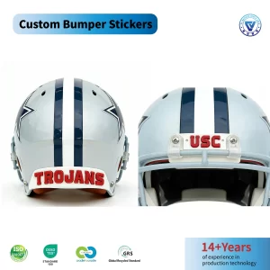 Custom PVC Bumper Decals Rubber Label Sticker with Logo for Baseball Team