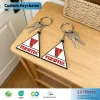 Custom PVC Triangle Keychain Qr Code OEM Logo Eco-Friendly Durable Waterproof Keyring
