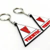 Custom PVC Triangle Keychain Qr Code OEM Logo Eco-Friendly Durable Waterproof Keyring