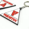 Custom PVC Triangle Keychain Qr Code OEM Logo Eco-Friendly Durable Waterproof Keyring