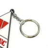 Custom PVC Triangle Keychain Qr Code OEM Logo Eco-Friendly Durable Waterproof Keyring