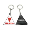 Custom PVC Triangle Keychain Qr Code OEM Logo Eco-Friendly Durable Waterproof Keyring