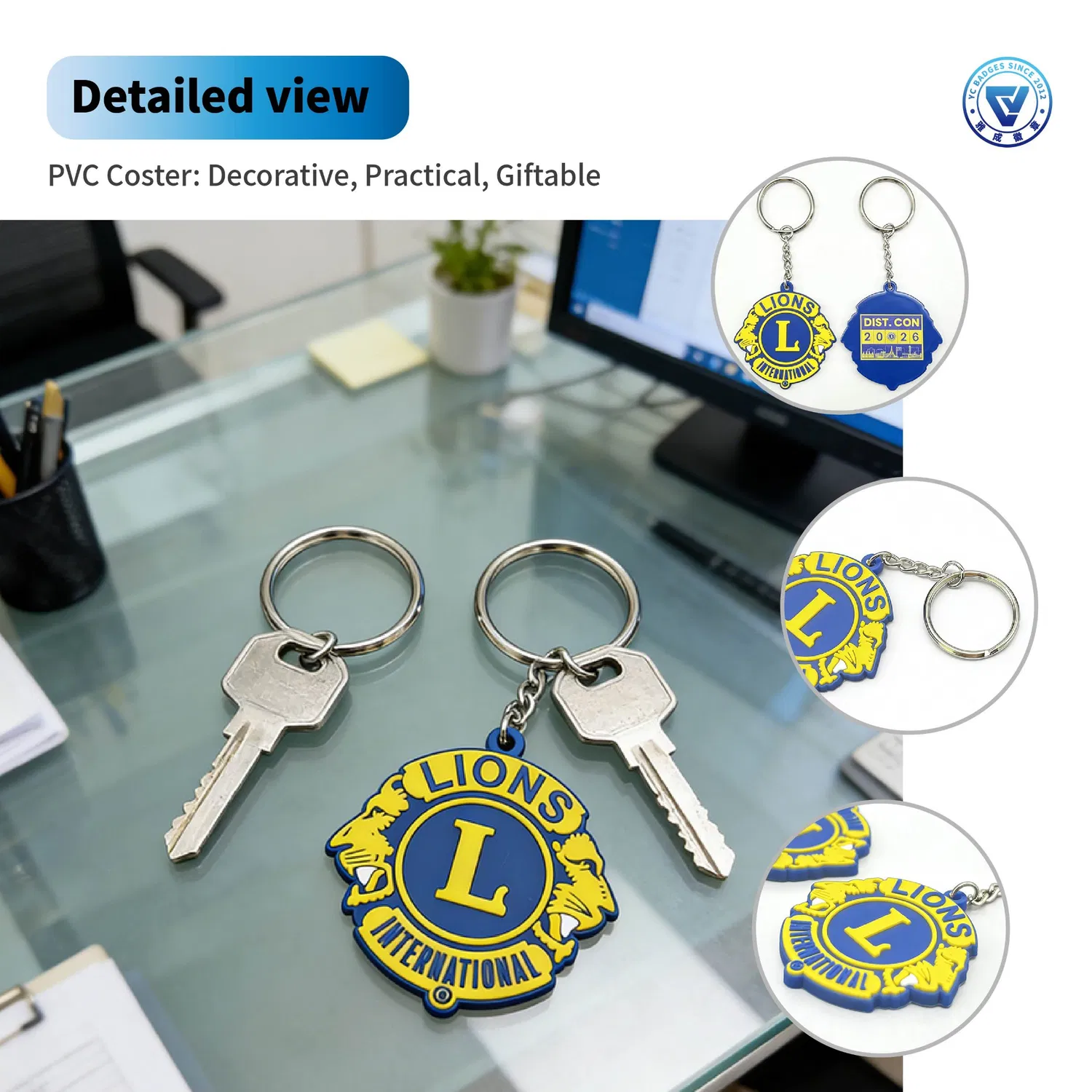 Custom Soft PVC Qr Code Keychains Promotional Giveaways with Personalized Logo