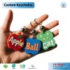 Cute Alphabet Letter Logo Keychains Custom 2D Soft PVC Keyring for Gifts Cute Alphabet Letter Logo Keychains Custom 2D Soft PVC Keyring for Gifts