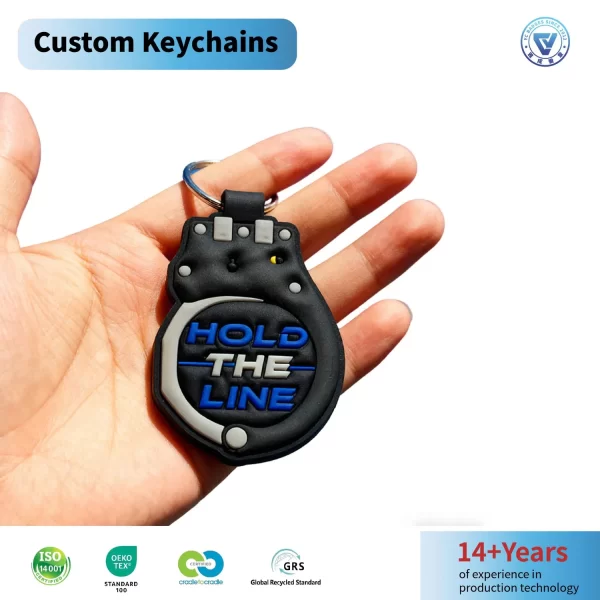 2026 New Design PVC Keychain Handbag Accessories Soft Rubber Silicone Key Ring for Gift