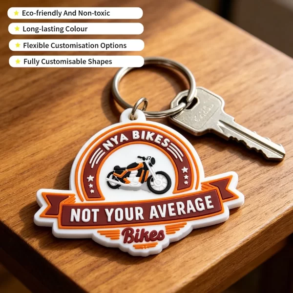 PK042-10001 OEM Custom PVC Rubber Keychains Logo 2D 3D Silicone Key Chain Ring Gifts for Stylish Decoration