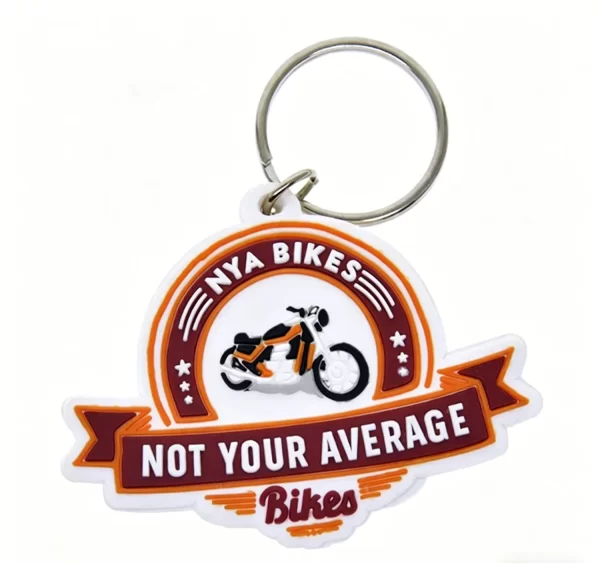 PK042-10002 OEM Custom PVC Rubber Keychains Logo 2D 3D Silicone Key Chain Ring Gifts for Stylish Decoration