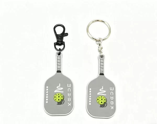 OEM Peak Racket Keychain Custom Logo Rubber Racket Keychains Design PVC Keyring for Event Souvenirs & Pickleball Merchandise OEM Peak Racket Keychain Custom Logo Rubber Racket Keychains Design PVC Keyring for Event Souvenirs & Pickleball Merchandise