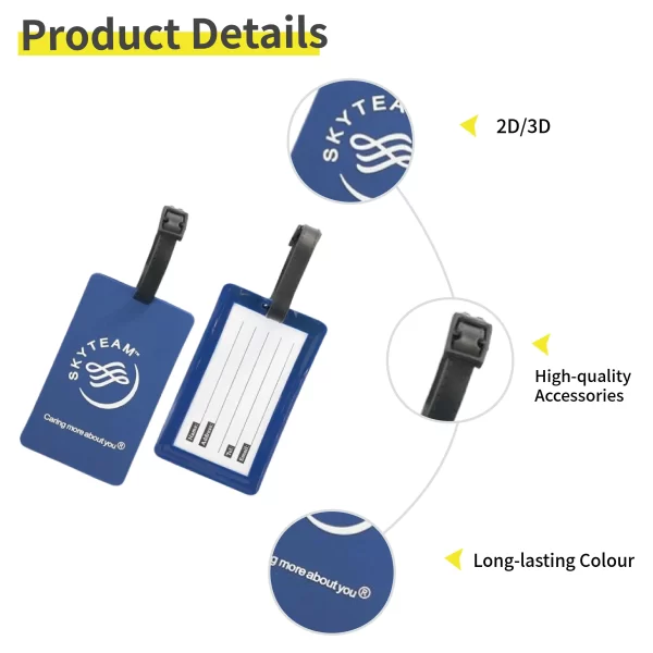 Customize pvc luggage tag