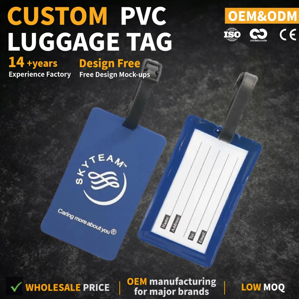 Customize pvc luggage tag