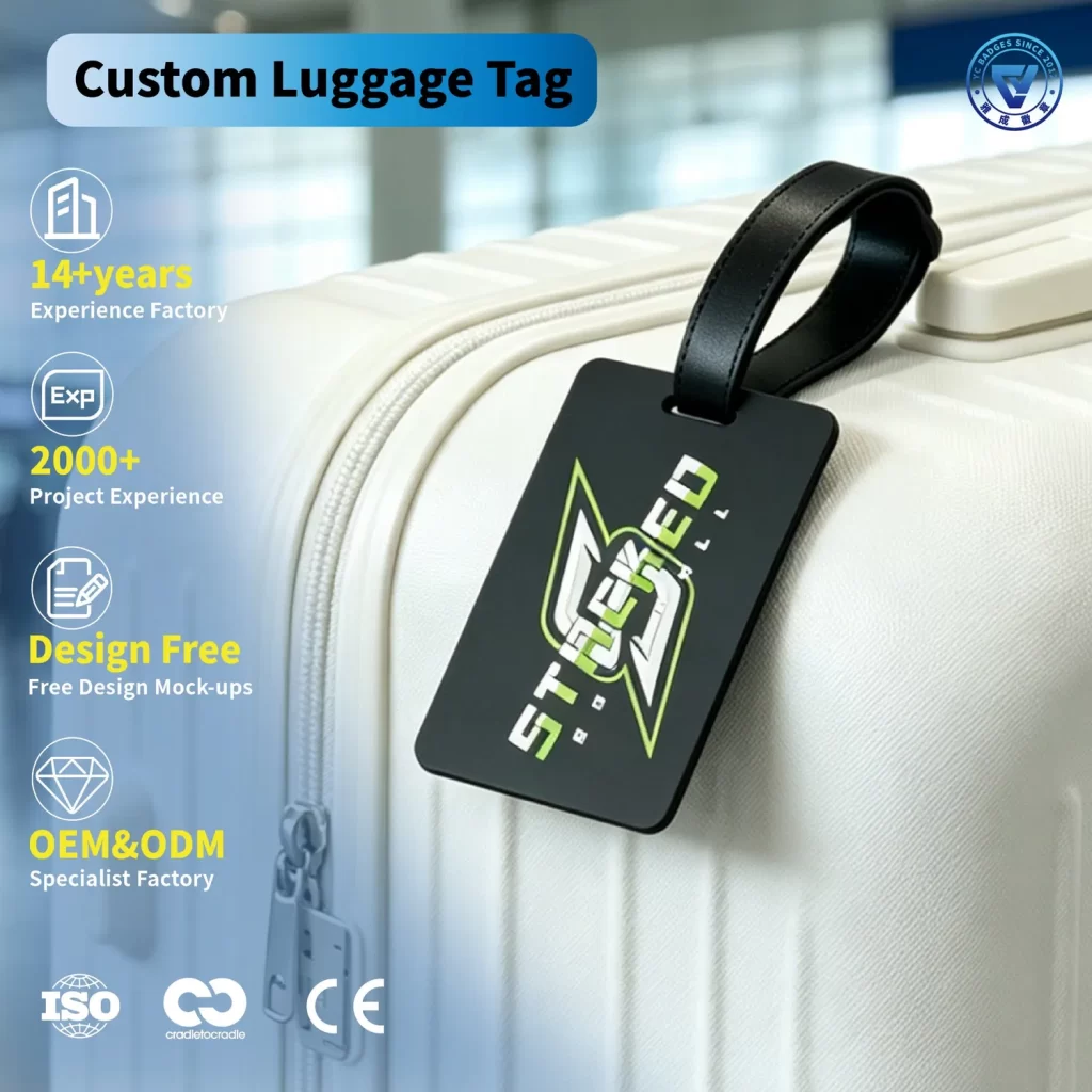Customize pvc luggage tag