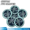 New Design Durable Eco-Friendly PVC Coasters Custom Plastic Crafts Rubber Coaster with Logo for Promotion