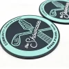 New Design Durable Eco-Friendly PVC Coasters Custom Plastic Crafts Rubber Coaster with Logo for Promotion