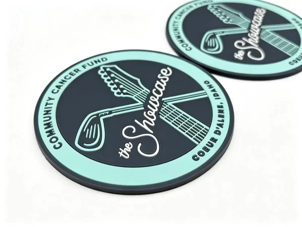 New Design Durable Eco-Friendly PVC Coasters Custom Plastic Crafts Rubber Coaster with Logo for Promotion