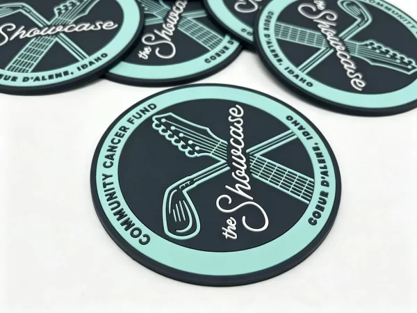 New Design Durable Eco-Friendly PVC Coasters Custom Plastic Crafts Rubber Coaster with Logo for Promotion