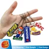 New Design Eco-Friendly Custom Soft 3D 2D Rubber Keychain Personality Logo PVC Keychains 3D Cartoon for Promotion