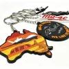 New Design Eco-Friendly Custom Soft 3D 2D Rubber Keychain Personality Logo PVC Keychains 3D Cartoon for Promotion