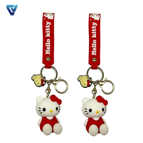 Custom 3D PVC Anime Rubber Keychain with Logo Character Figure Keyring