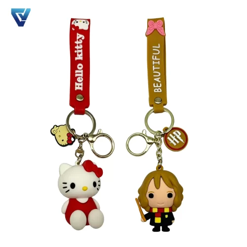 Custom-3D-Printed-Keychains-PVC-Rubber-Cartoon-Character-Keychains-Logo 3PK003 -3 PVC 3D Keychain