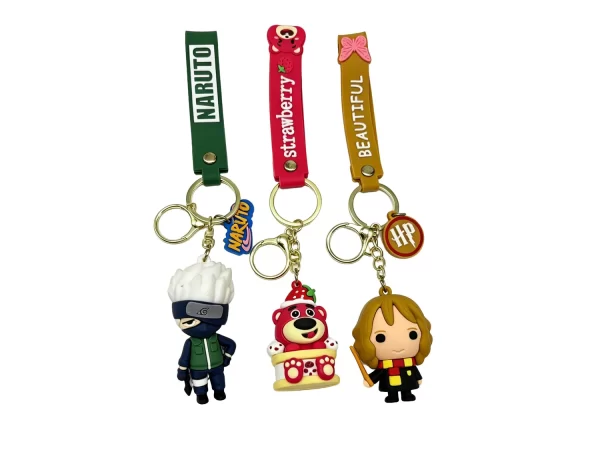 Custom-Logo-Plastic-3D-Keychain-Silicone-Backpack-PVC-Keychains-Cartoon-Rubber 3PK006 -2 PVC 3D Keychain