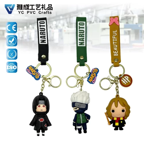 Custom-Logo-Plastic-3D-Keychain-Silicone-Backpack-PVC-Keychains-Cartoon-Rubber 3PK006 -3 PVC 3D Keychain