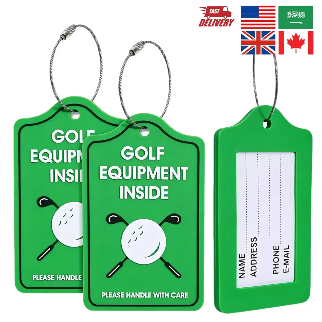 Custom PVC Golf Bag Tag 3D Travel Luggage Tag Rubber Bag Tags