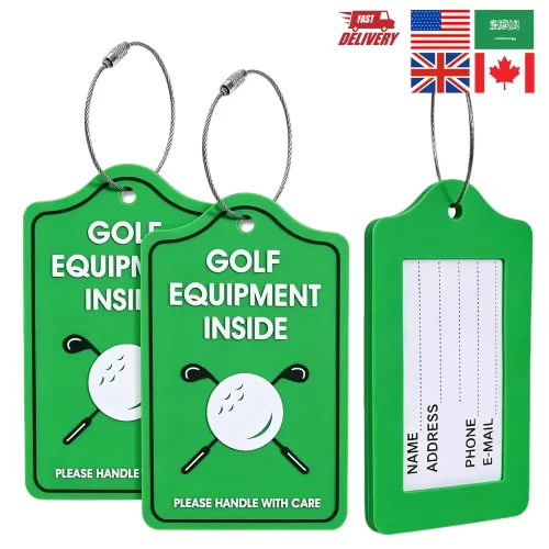 Custom PVC Golf Bag Tag 3D Travel Luggage Tag Rubber Bag Tags