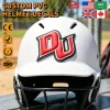 Custom Rubber 3D Helmet Decals Baseball Logo Label 2D Football Helmets Iron on Patches