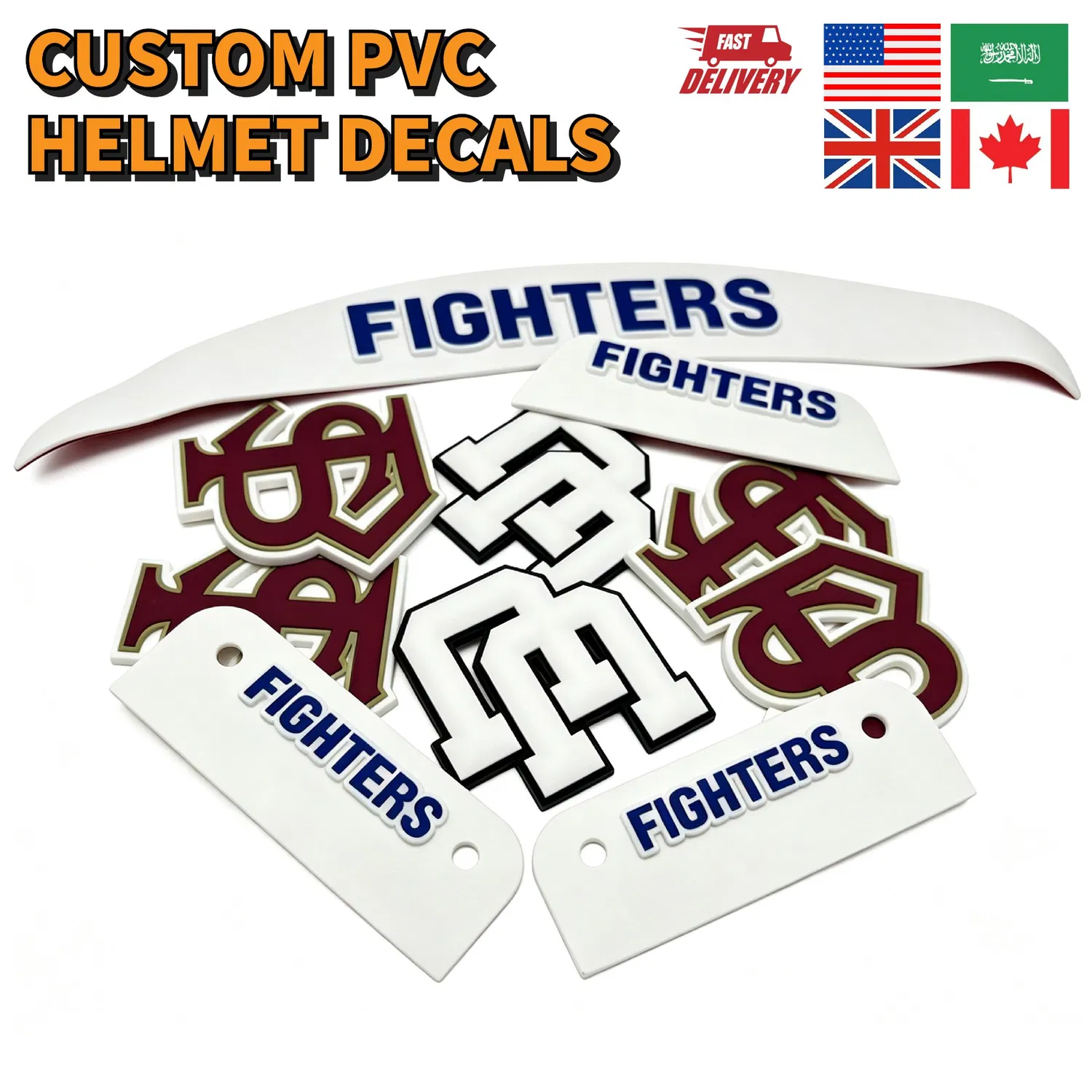 PVC Helmets Decals Sticker Label