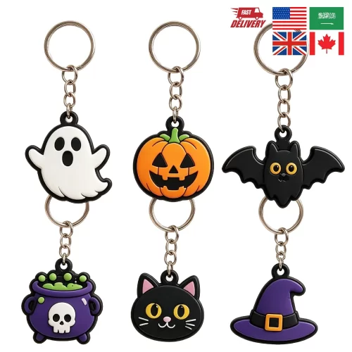 Factory-Custom-3D-Rubber-Keychain-Halloween-PVC-Keychains-Gift-Items PK078 -1 PVC Keychain