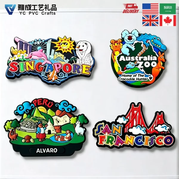 Factory Custom Fefrigerator Magnet Souvenir Gifts Rubber Magnet PVC Logo