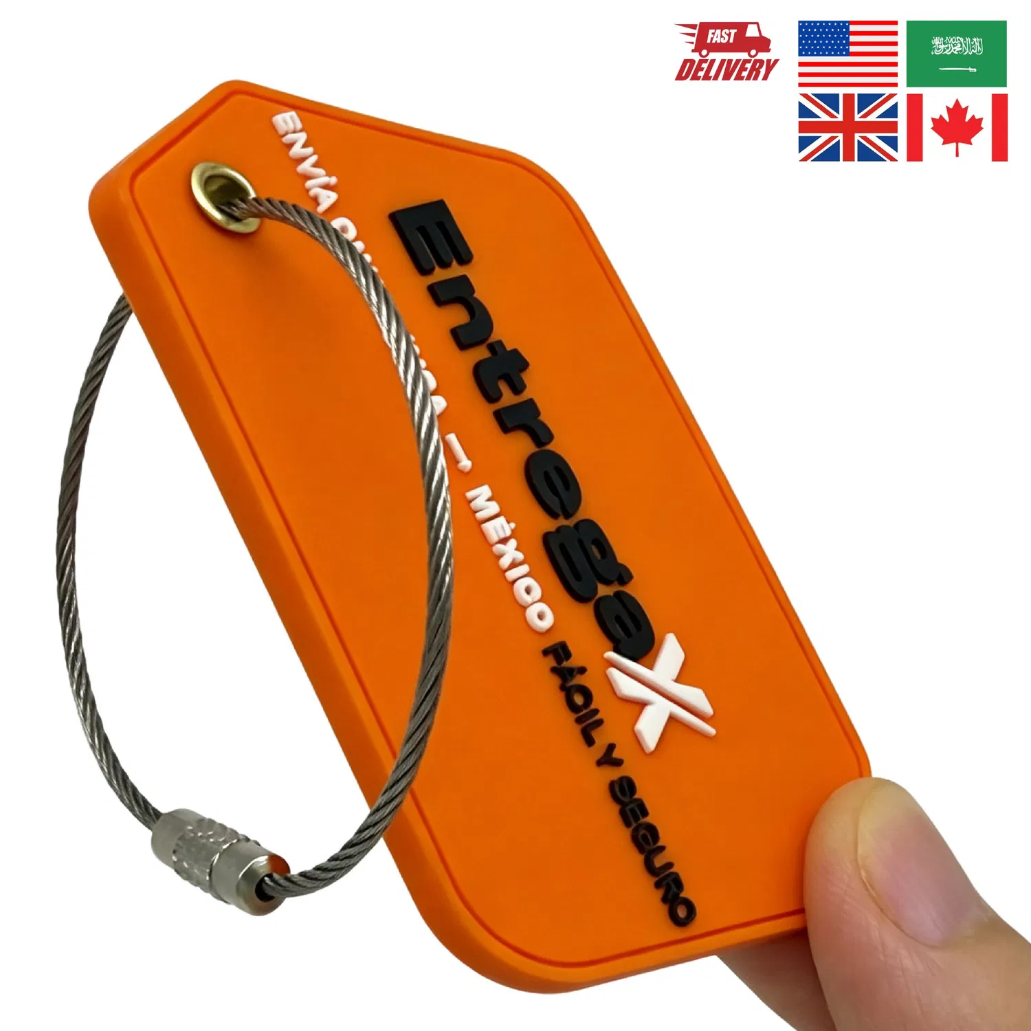 Custom PVC Luggage Tags Imprint 3D Embossed Personalized Travel Tag